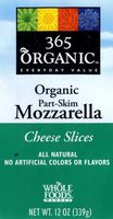 365 Organic Everyday Value Organic Part-Skim Mozzarella Cheese Slices - 12oz (339g)