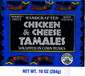 Handcrafted Chicken & Cheese Tamales Wrapped In Corn Husks - 10oz (284g)