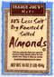 50% Less Salt Dry Roasted And Salted Almmonds - 16oz (1lb) 454g