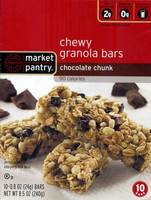 Market Pantry Chewy Granola Bars - Chocolate Chunk  - 10-8 oz (24g) Bars  