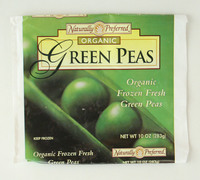 Naturally Preferred Organic Green Peas - 10oz (283g)  