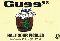 Half Sour Pickles - 25 fl. oz. (U.S.) 750 mL