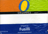 Organic Fusilli - 16 OZ (1 LB) 454g