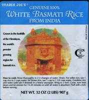 White Basmati Rice - 32 OZ (2 LBS) 907g