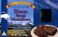 Bison Steak Medallions - 12 oz (340g)