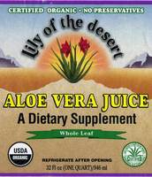 Aloe Vera Juice - 32 Fl oz (ONE QUART)/946 ml