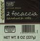 Artisan Bread - 2 Focaccia Sandwich Rolls - 8 OZ (227g)
