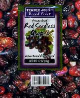 Dried Red Seedless Grapes - 1.2oz (34g)