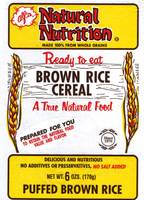 Brown Rice Cereal - 6ozs (170g)
