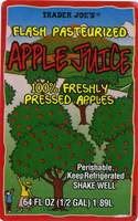 Fresh Pasteurized Apple Juice - 64 fl oz (1/2 Gal) 1.89L