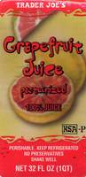 Grape Fruit Juice - 32 fl oz (1 QT)