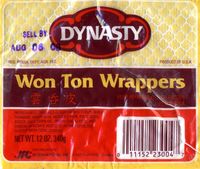 Dynasty - Won Ton Wrappers - 12oz (340g)